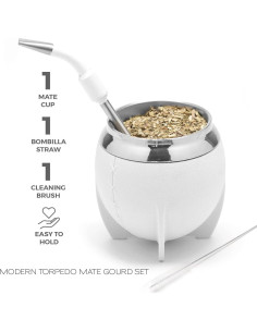 Conjunto de Mate Moderno BALIBETOV Acero Inoxidable 3 Piezas 2