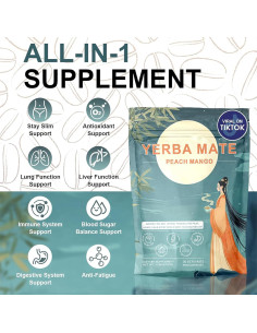 Té Instantáneo de Yerba Mate Genérico Durazno Mango 327g - Energía Limpia 2