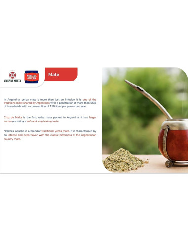 Yerba Mate Cruz de Malta 3 Paquetes 0.99 kg Suave y Duradera