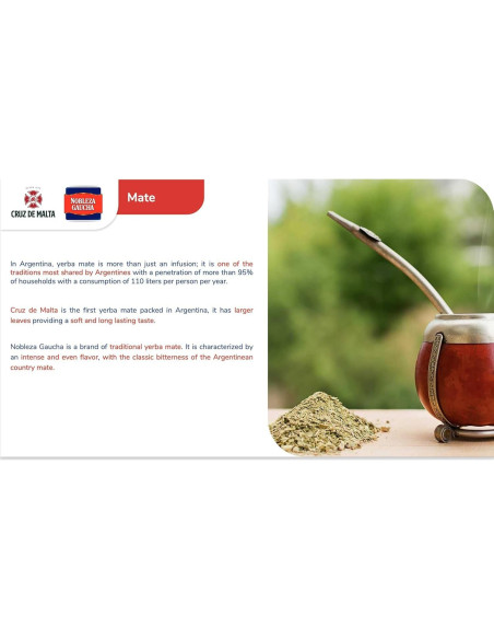 Yerba Mate Cruz de Malta 3 Paquetes 0.99 kg Suave y Duradera