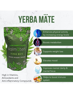 Té de Yerba Mate Orgánico Kalmateh 0.45 kg Sin Ahumar 2