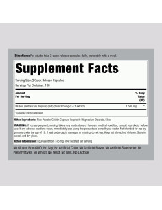 Cápsulas de Hoja de Mullein Piping Rock 1500mg 200 Píldoras 2