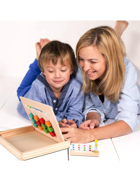 Rompecabezas Montessori AugToy Madera Colores y Formas 3-7 Años