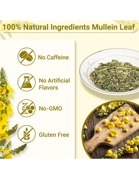 Bolsitas de Té de Mullein 100% Natural - 50 Cuentas