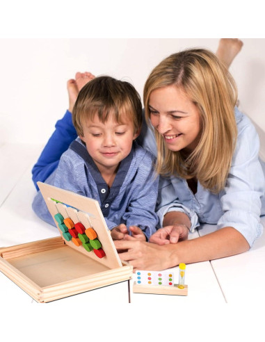 Rompecabezas Montessori AugToy Madera Colores y Formas 3-7 Años