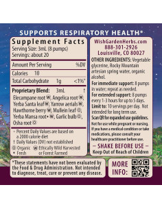 Suplemento Natural WishGarden para Pulmones 18.6g - Limpieza y Apoyo 2