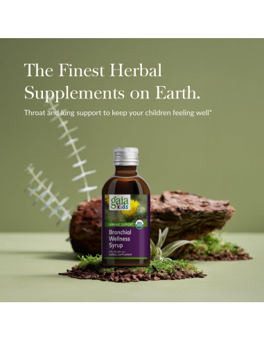 Jarabe Bronquial Gaia Herbs 88.72 ml - Apoyo Inmunológico Infantil