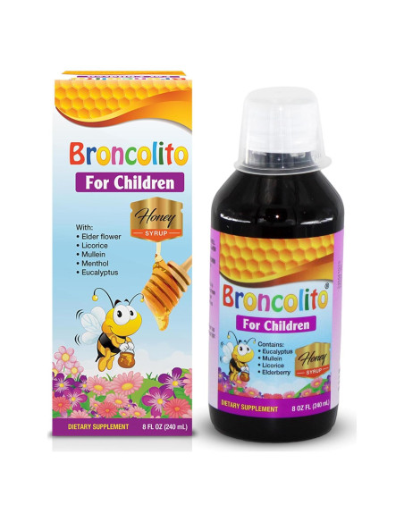Jarabe de Miel BRONCOLITO para Niños - Suplemento Herbal 240 ml