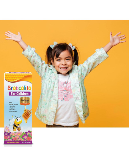 Jarabe de Miel BRONCOLITO para Niños - Suplemento Herbal 240 ml