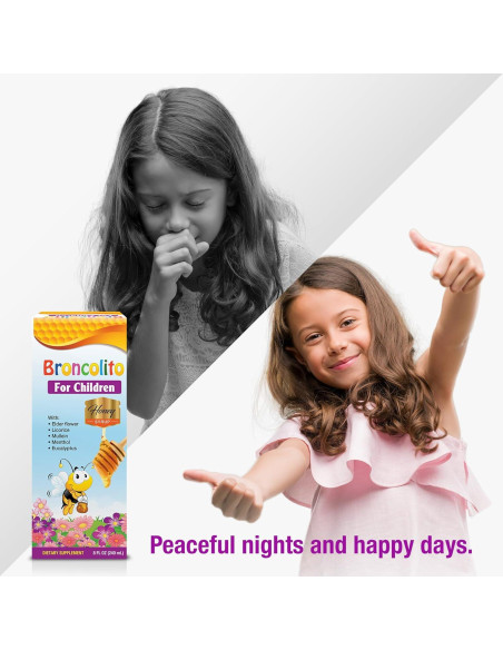 Jarabe de Miel BRONCOLITO para Niños - Suplemento Herbal 240 ml
