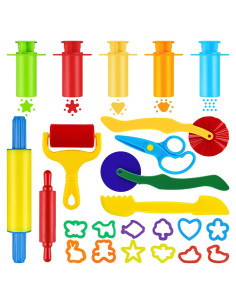 Juego de Herramientas de Plastilina LanMa 24 Piezas para Niños