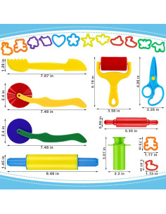 Juego de Herramientas de Plastilina LanMa 24 Piezas para Niños 2