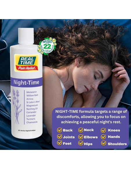 Crema Nocturna Alivio Dolor Real Time 340g Melatonina