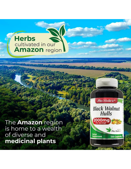 Cápsulas de Cáscara de Nuez Negra Fito Medic's 2000 mg