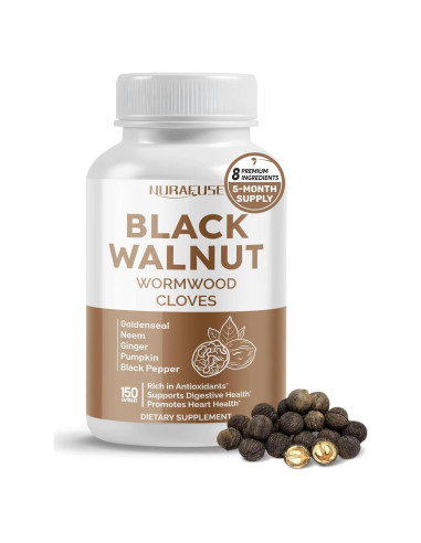 Suplemento Digestivo NuraFuse Nuez Negra 150 Cápsulas