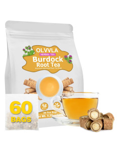 Té de raíz de bardana Olvvla - 60 bolsas - 100% natural