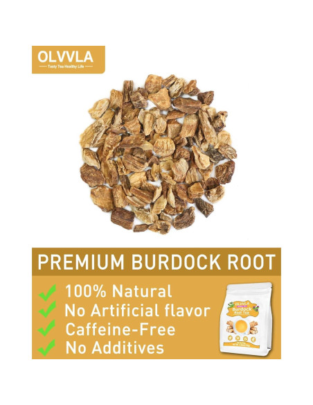 Té de raíz de bardana Olvvla - 60 bolsas - 100% natural