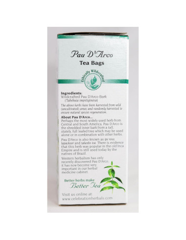 Té Pau D'Arco en bolsas Celebration Herbals 24 unidades