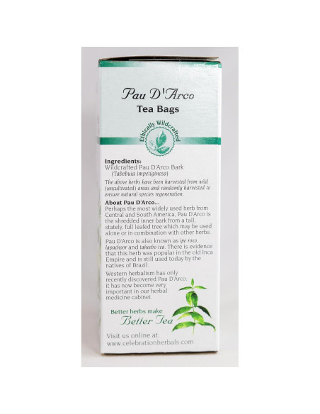 Té Pau D'Arco en bolsas Celebration Herbals 24 unidades Té Pau D'Arco en bolsas Celebration Herbals 24 unidades