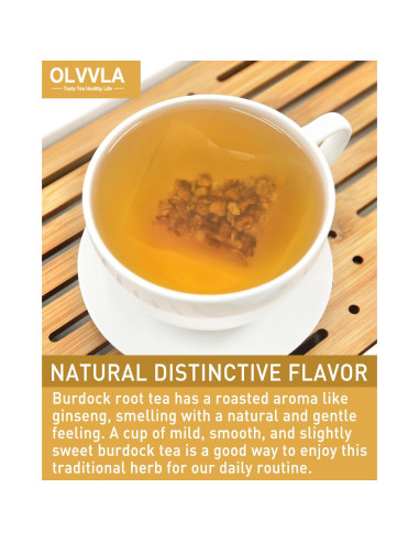 Té de raíz de bardana Olvvla - 60 bolsas - 100% natural