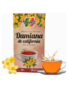 Té Herbal Damiana Therbal - 25 Bolsitas Sin Cafeína