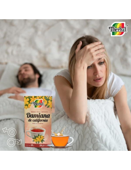 Té Herbal Damiana Therbal - 25 Bolsitas Sin Cafeína Té Herbal Damiana Therbal - 25 Bolsitas Sin Cafeína