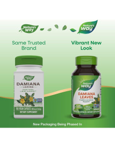 Damiana Nature's Way 100 Cápsulas 600 mg Apoyo Libido 2