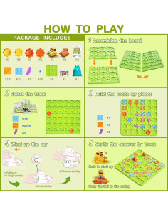 Juegos de Rompecabezas Burgkidz 1.28 kg para Niños 3-8 Años 2