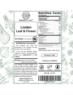 Té de Flor de Tilo Spices Village 56.7 g 100% Natural Kosher 2