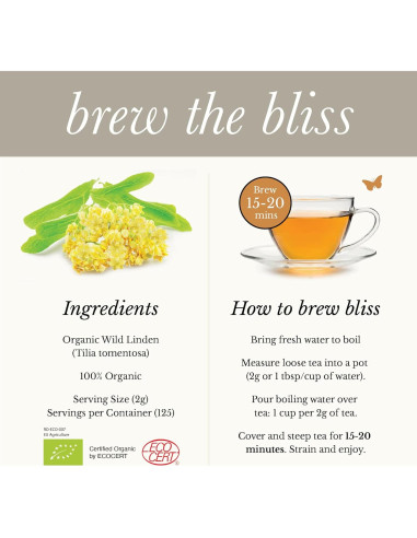 Té de Flor de Tilo Orgánico Wild Bliss - 250 Gr - 125 Porciones
