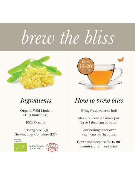 Té de Flor de Tilo Orgánico Wild Bliss - 250 Gr - 125 Porciones