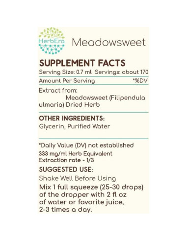Extracto de hierbas sin alcohol HerbEra Meadowsweet 118.29 ml