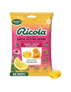 Caramelos para la Tos Ricola Miel Limón con Echinacea 45 Unidades