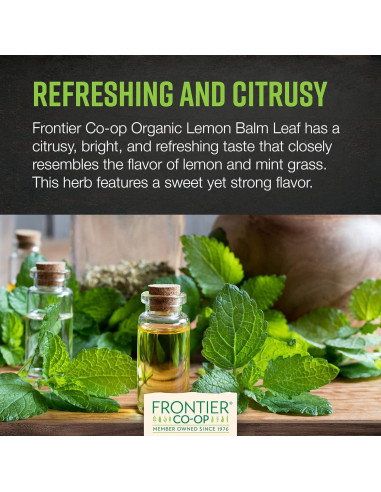 Hoja de Toronjil Orgánica Frontier Co-op 0.48kg - Té Seco