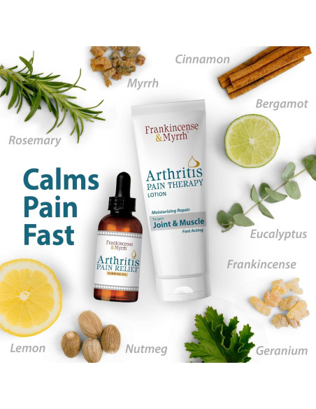 Combo Aceite y Crema Alivio Dolor Artritis Incienso y Mirra