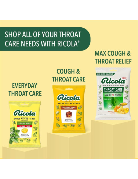 Gotas para la Tos Ricola Miel y Hierbas 45 unidades Alivio Natural