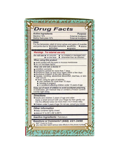 Bálsamo Medicado Eléctrico Fei Fah Ultra Fuerza 69.57 g