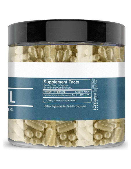 Cápsulas de Cola de Caballo Elementos de la Tierra 200 Unidades