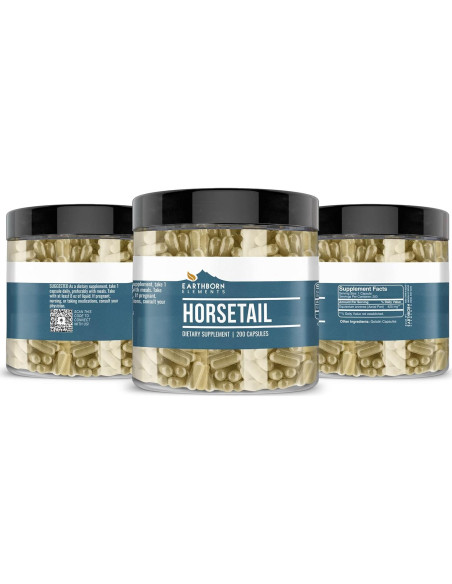 Cápsulas de Cola de Caballo Elementos de la Tierra 200 Unidades