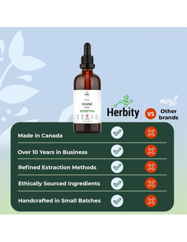 Tintura de Cola de Caballo Herbity 50 mL - Suplemento Vegano