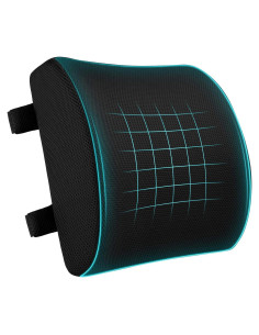 Almohada Lumbar CompuClever Espuma Viscoelástica Negra