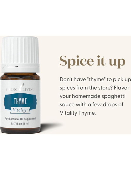 Aceite Esencial Culinario Joven Vida Tomillo 5ml - 100% Puro