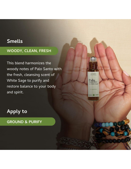 Aceite Esencial Roll-On Palo Santo y Salvia Blanca 10ml Aromafume