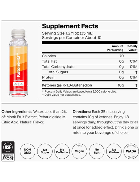 Bebida Energética Sin Cafeína H.V.M.N Ketone-IQ 10g Cetonas