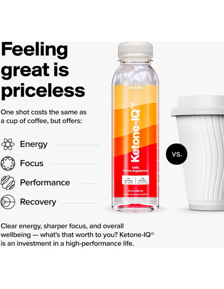 Bebida Energética Sin Cafeína H.V.M.N Ketone-IQ 10g Cetonas