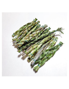 Trenza de Hierba Dulce Hecha a Mano 10-12 cm para Ritual