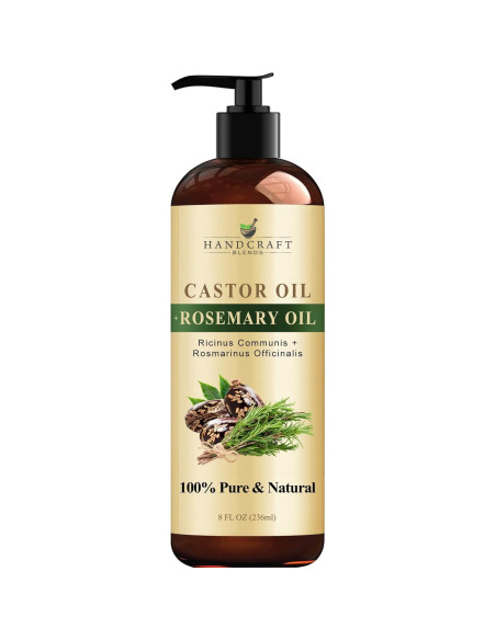 Aceite de Ricino, Romero y Almendra Dulce 100% Puro 236ml