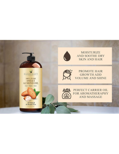 Aceite de Ricino, Romero y Almendra Dulce 100% Puro 236ml