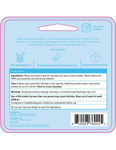 Inhalador Nasal de Aromaterapia MOXE Seabreeze 100% Natural 2