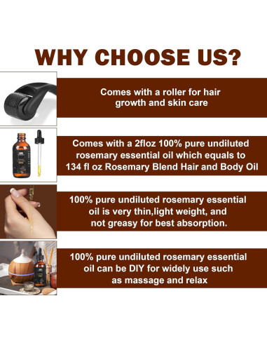 Kit de Crecimiento del Cabello Buybrilliance con Aceite de Romero 56.7ml